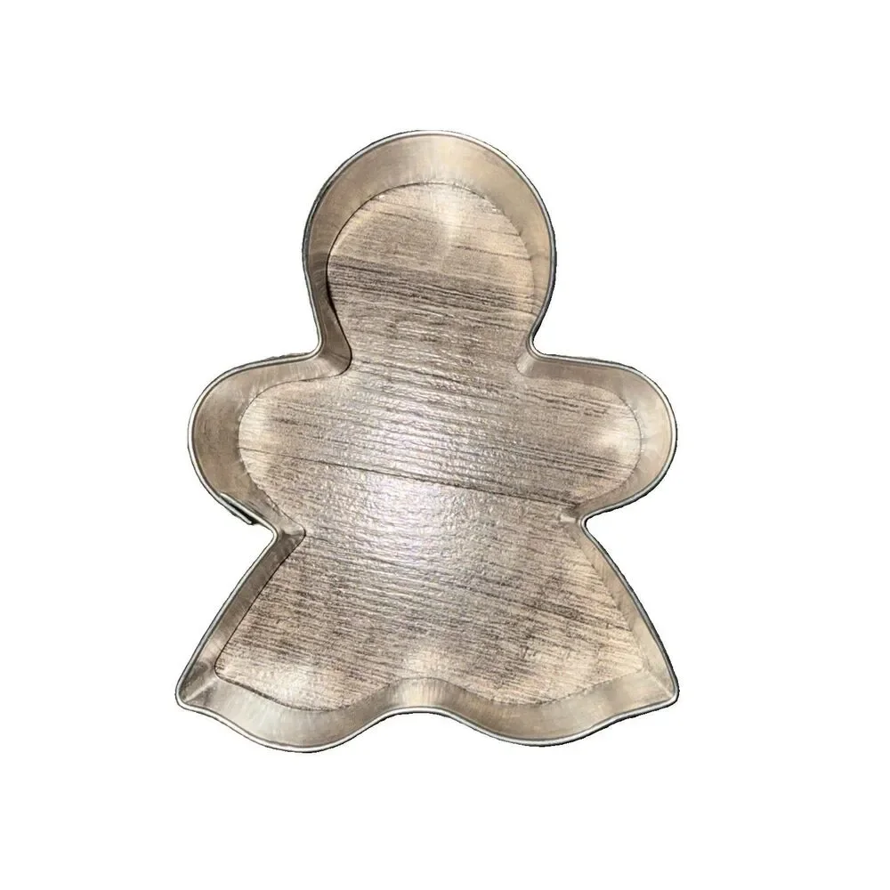 Vintage Metal Christmas Gingerbread Woman Girl Dress Cookie Cutter